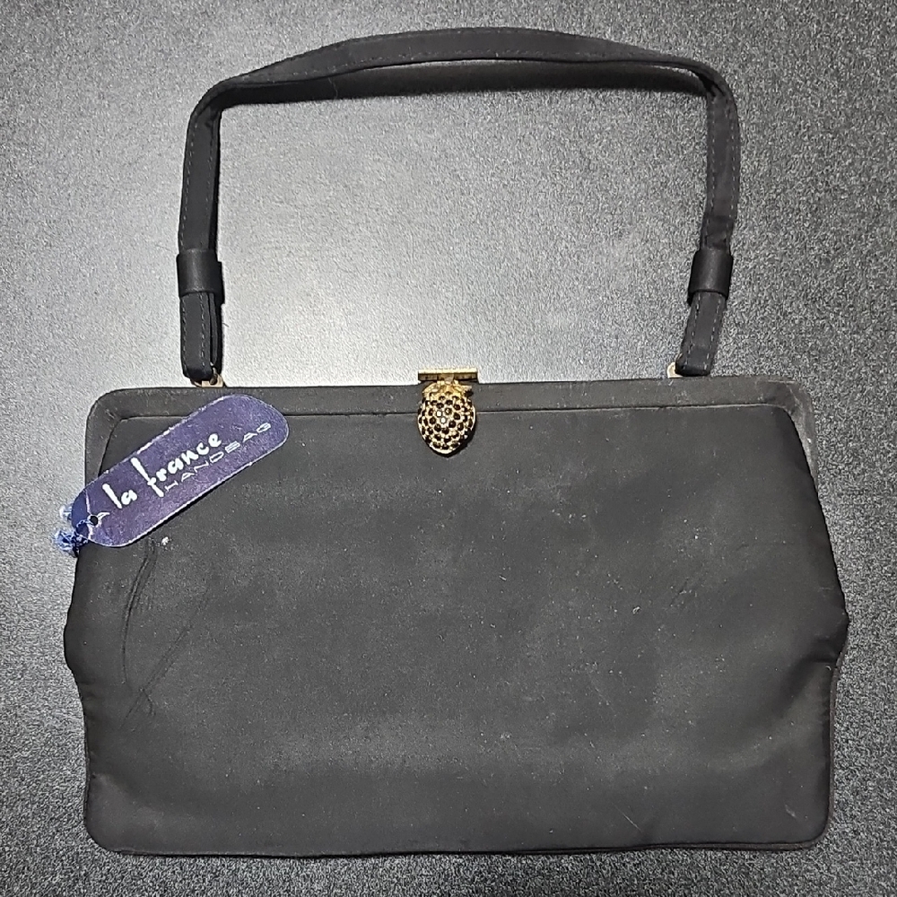 La France Vintage Black Handbag